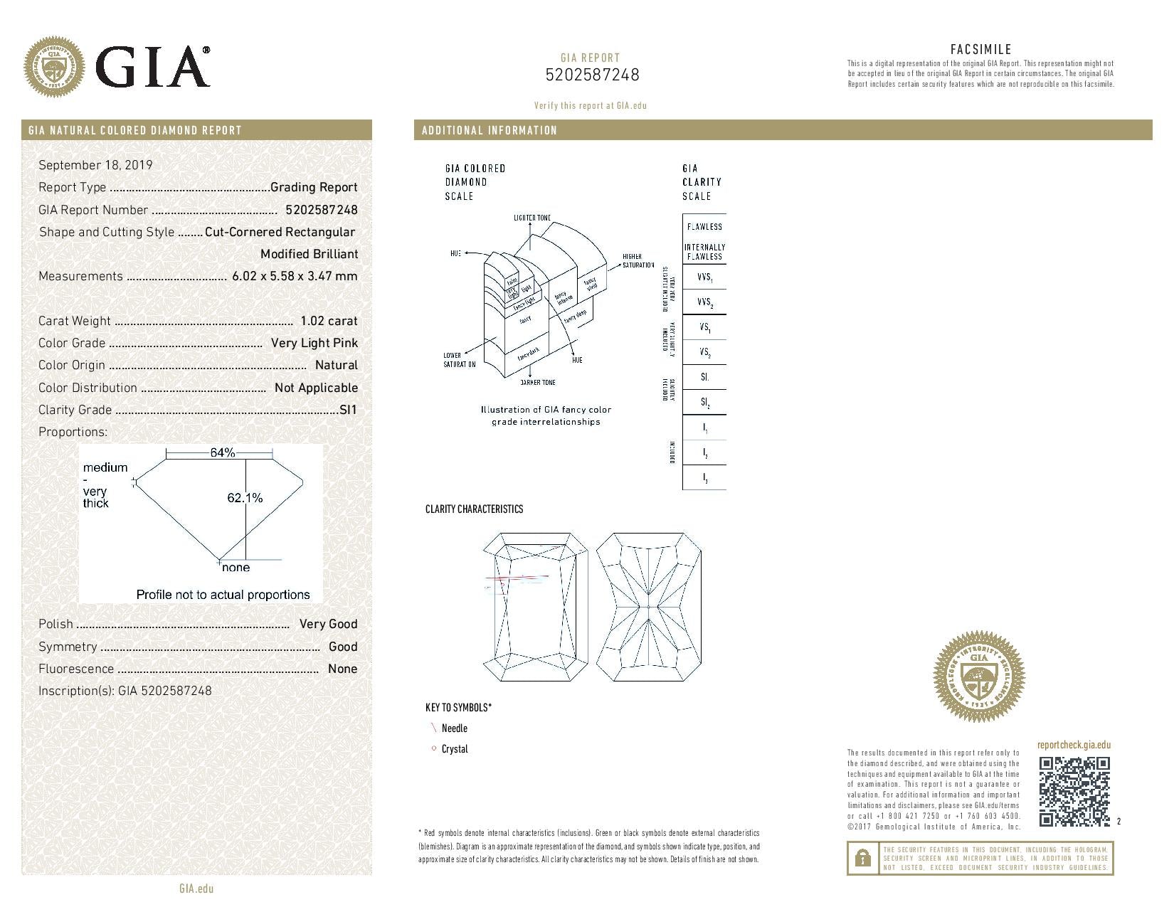 1.02 Carat RADIANT Shape PINK Color Diamond - VMK Diamonds