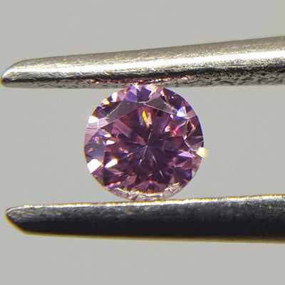 0.09 Carat ROUND Shape Fancy PINK Color Diamond