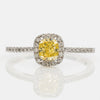 Sensational Vivid Yellow Diamond Ring, 0.82 total carat, GIA certified.
