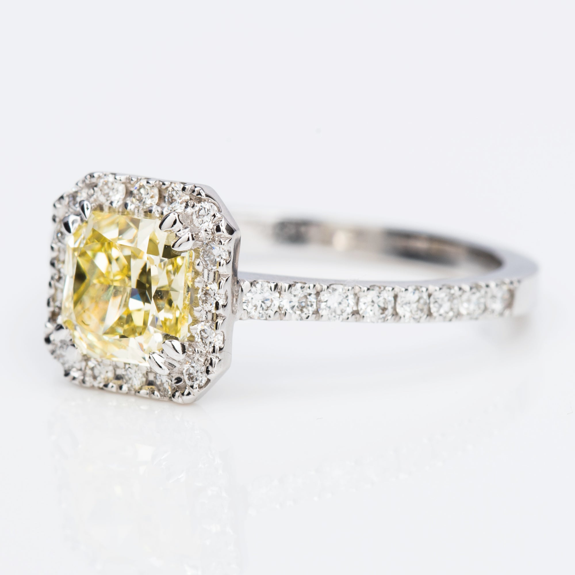 Fancy Yellow Diamond Ring, 1.41 carat - VMK Diamonds