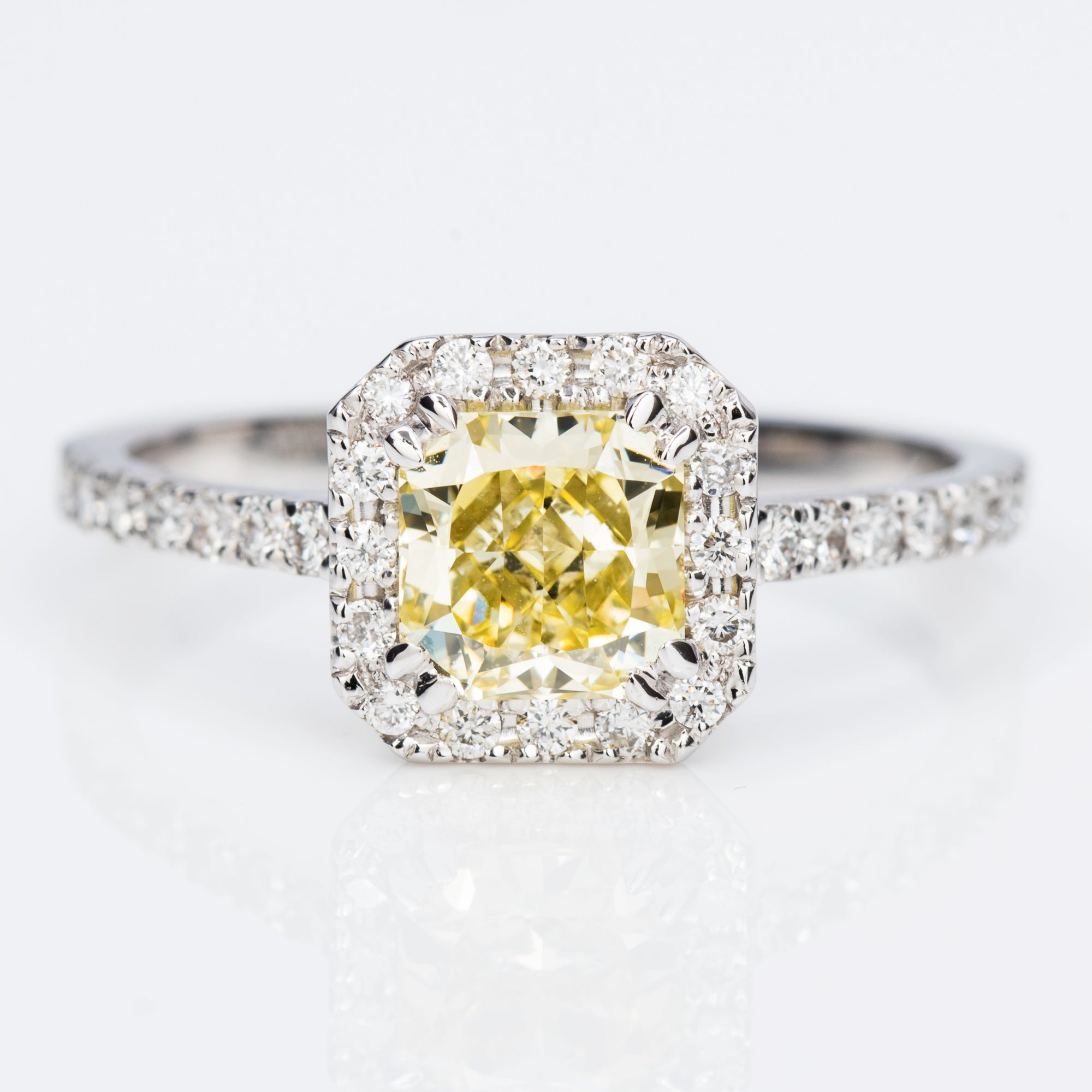 Fancy Yellow Diamond Ring, 1.41 carat - VMK Diamonds
