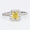 Unique Fancy Intense Yellow Ring - VMK Diamonds