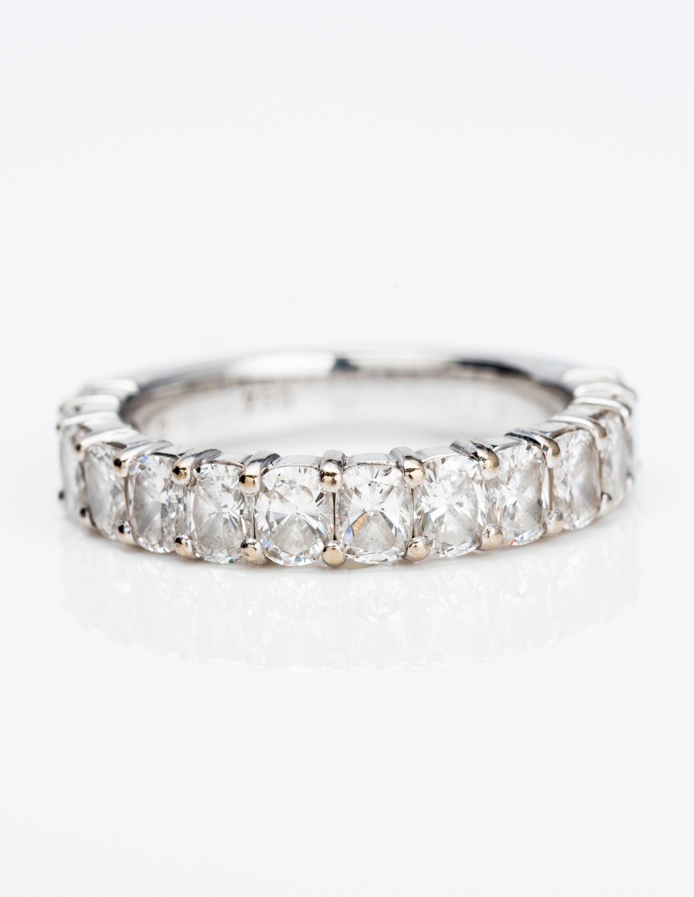 Eternity band cushion cut diamonds, 2.09 carat