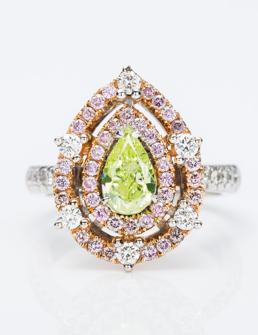 Fancy Green Diamond Ring, 2.12 carat - VMK Diamonds