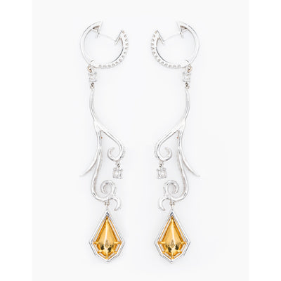 Yellow Diamond Earrings, 4.35 carat - VMK Diamonds