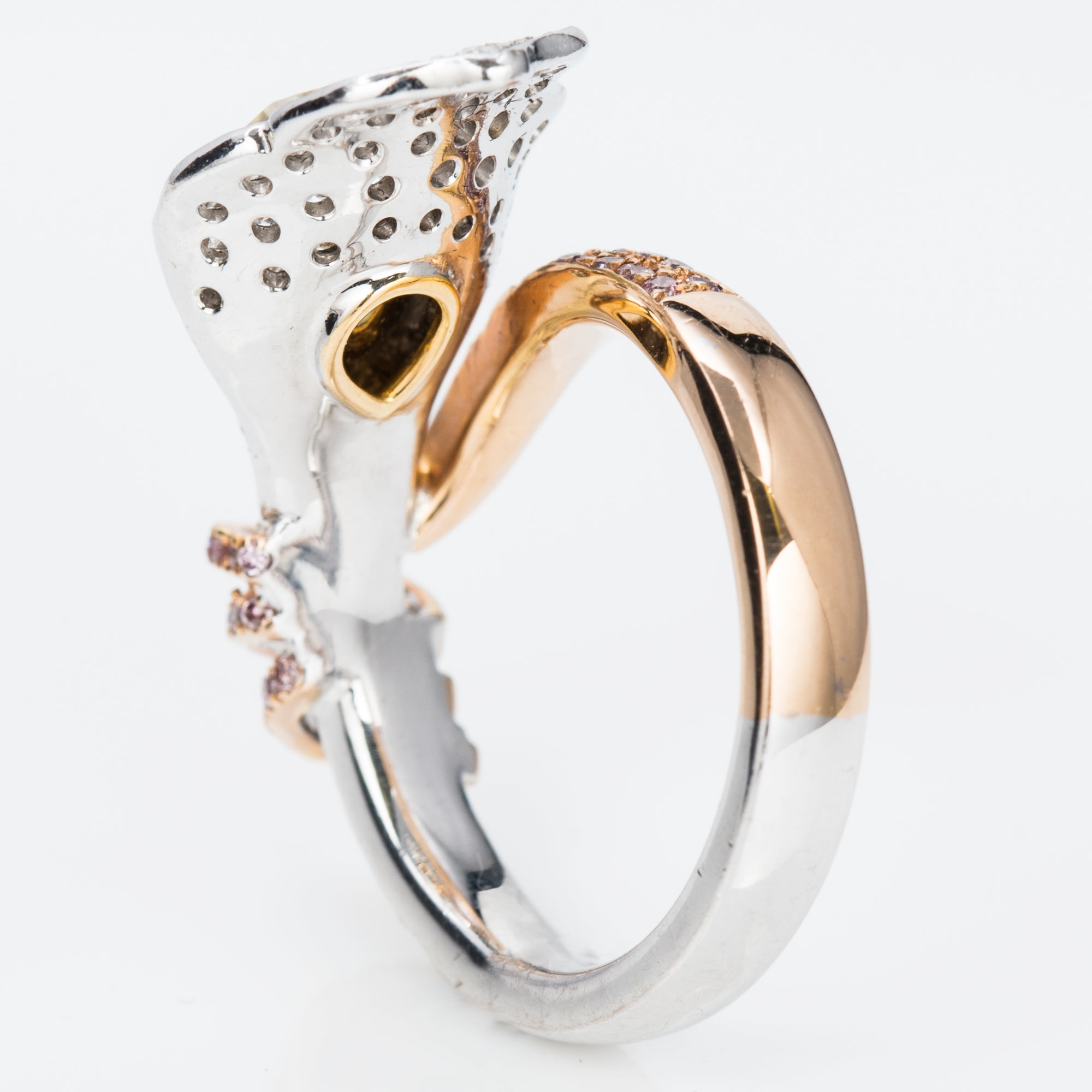 Flower Shaped Fancy Yellow Diamond Ring, 2.23 carat - VMK Diamonds