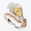 Flower Shaped Fancy Yellow Diamond Ring - VMK Diamonds