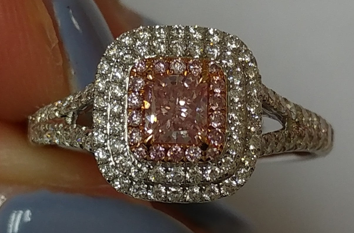 PINK Color Diamond Ring (0.87 Carat)