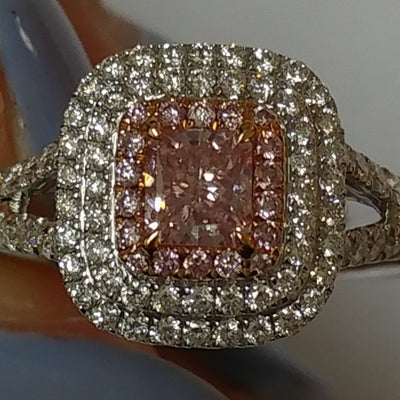 PINK Color Diamond Ring (0.87 Carat) - VMK Diamonds