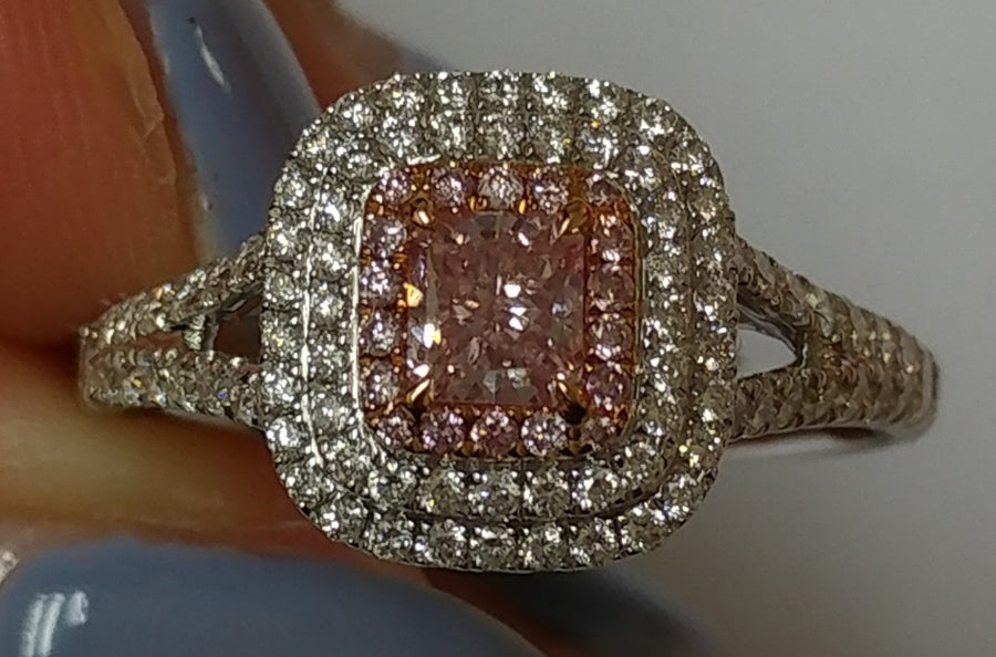 PINK Color Diamond Ring (0.87 Carat) - VMK Diamonds