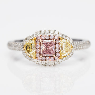 PINK Color Diamond Ring (1.08 Carat) - VMK Diamonds