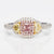 PINK Color Diamond Ring (1.08 Carat) 18K White Gold