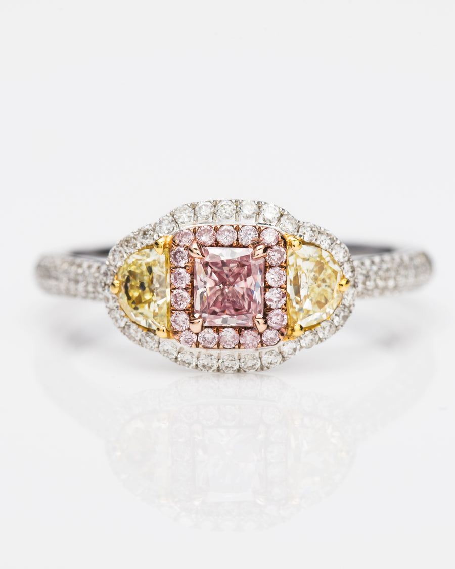 PINK Color Diamond Ring (1.08 Carat) - VMK Diamonds