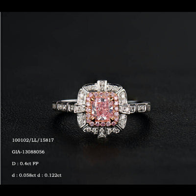 PINK Color Diamond Ring (0.57 Carat) - VMK Diamonds