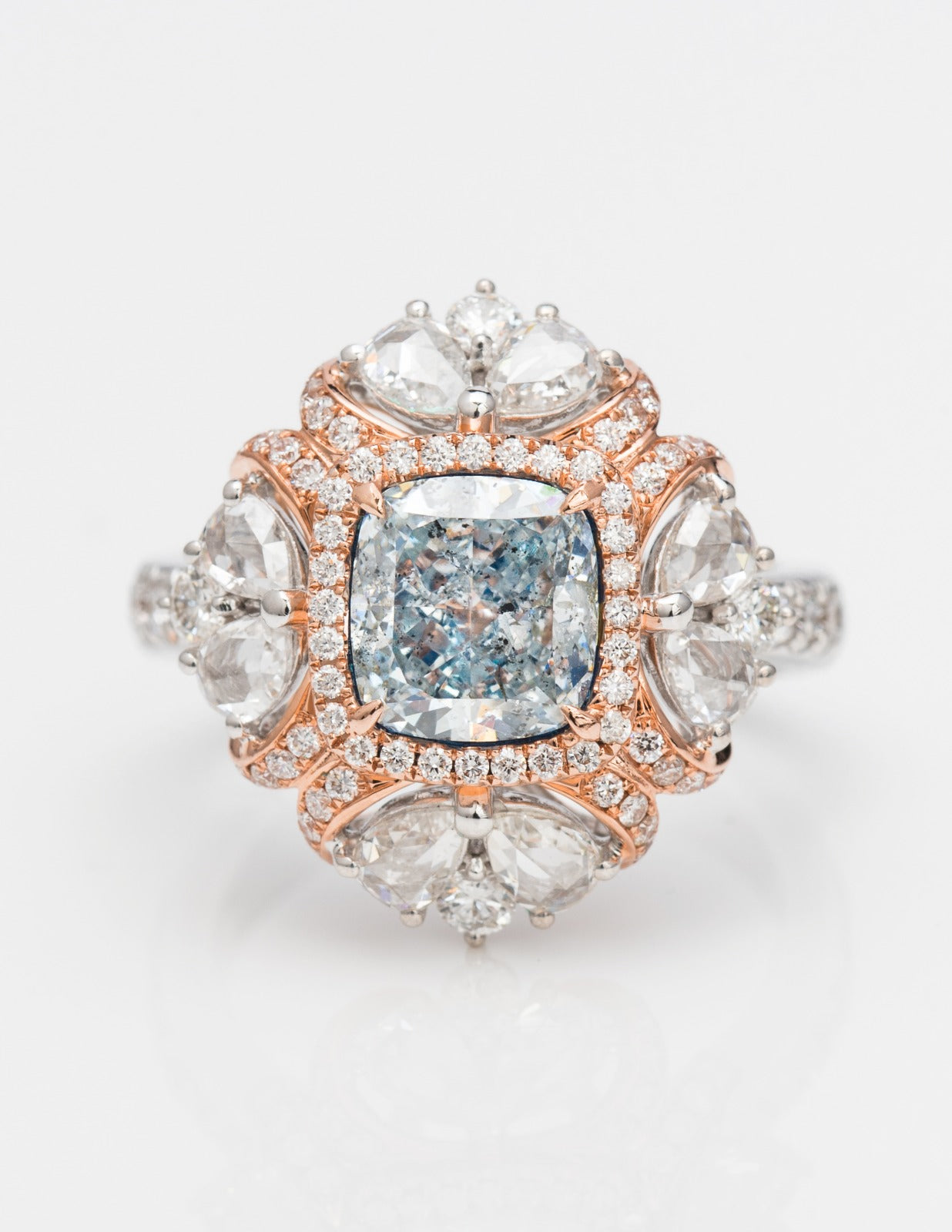 BLUE Color Diamond Ring (3.48 Carat) - VMK Diamonds