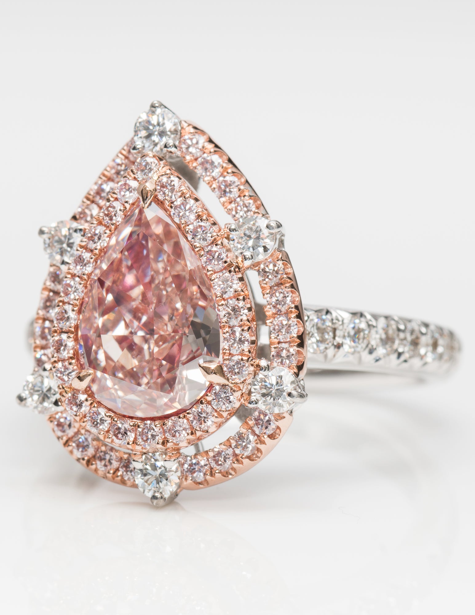 Fancy Orangey Pink Diamond Ring, 3.80 carat - VMK Diamonds