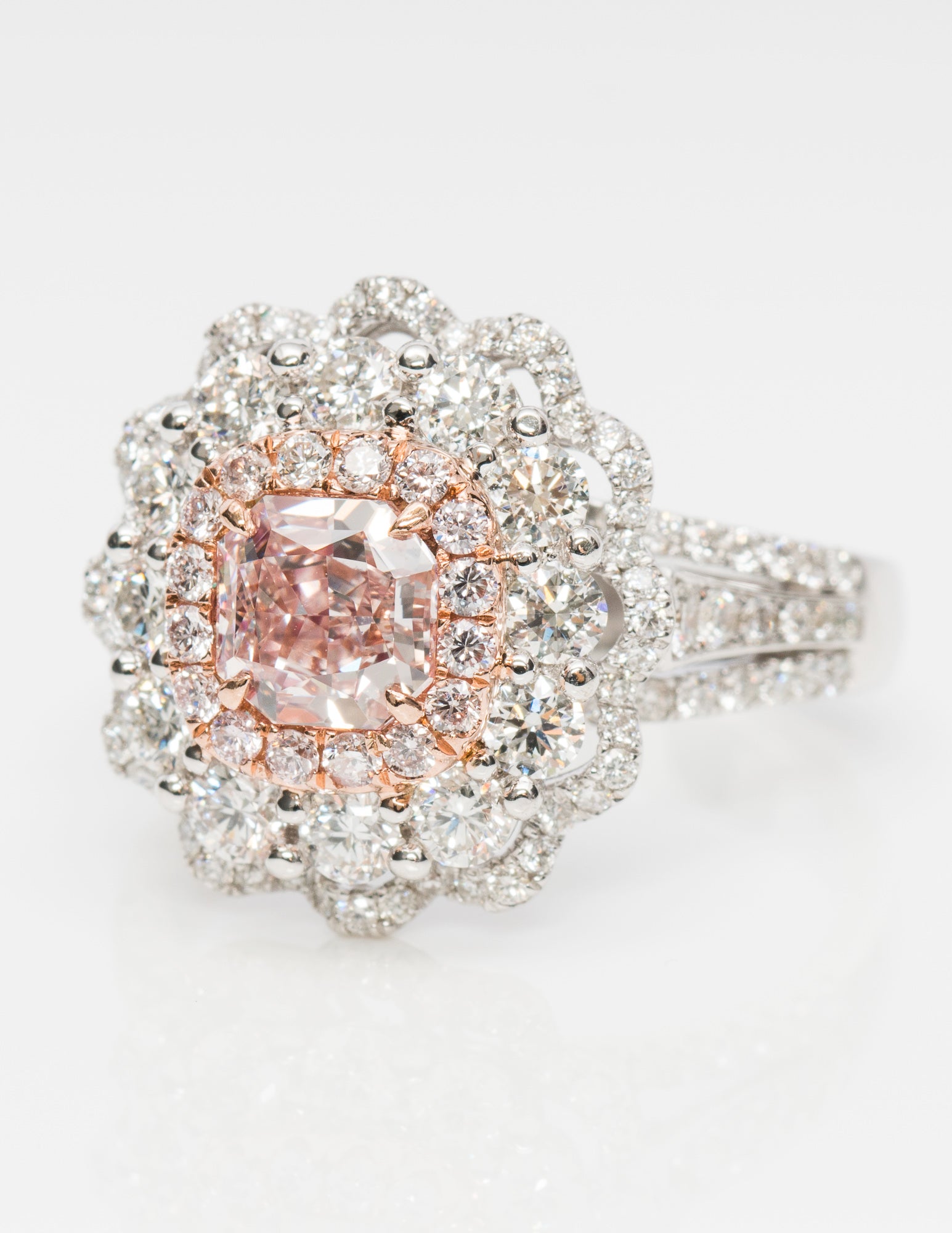 Pink Flower Diamond Ring, 2.43 carat - VMK Diamonds