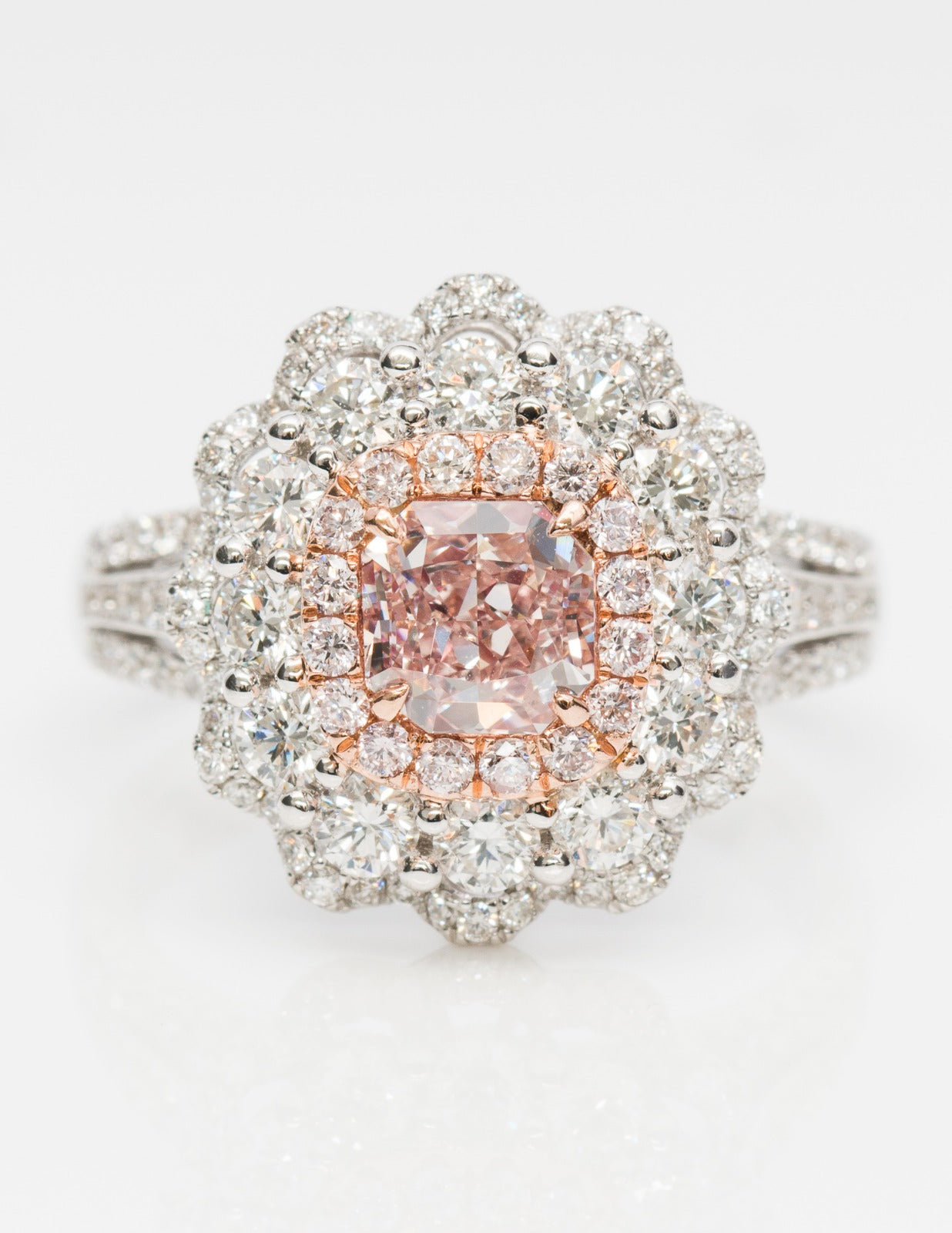 Pink Flower Diamond Ring, 2.43 carat - VMK Diamonds