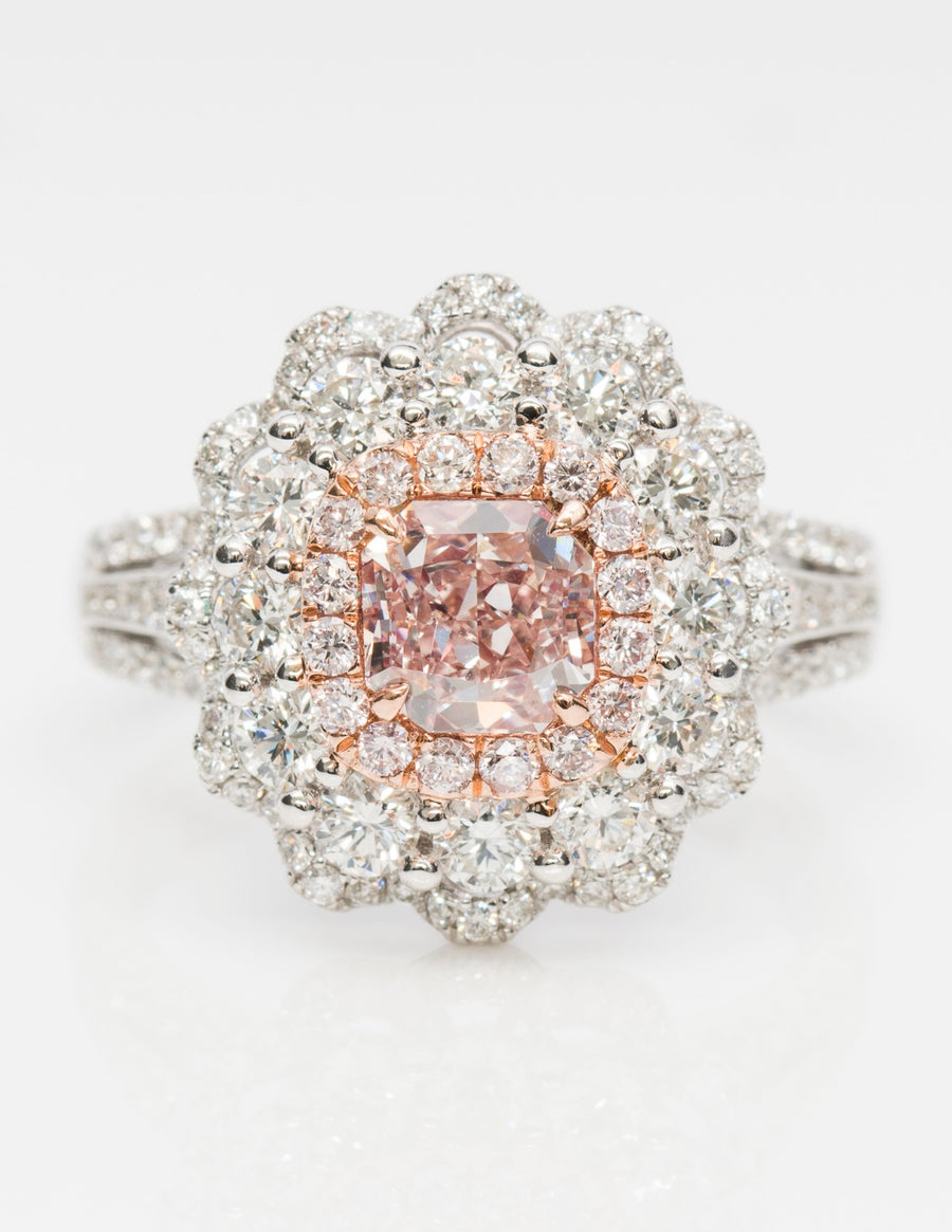 Pink Flower Diamond Ring, 2.43 carat - VMK Diamonds