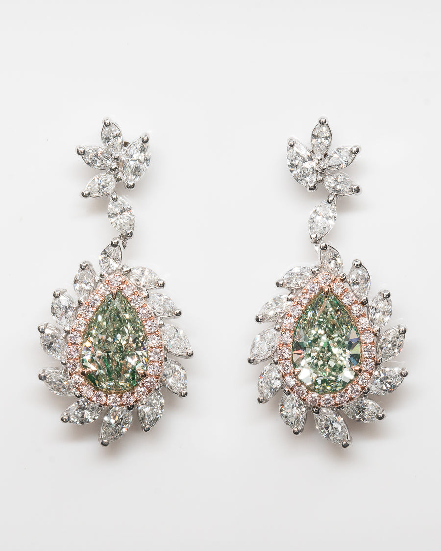 PINK Color Diamond Earrings (5.78 Carat) - VMK Diamonds