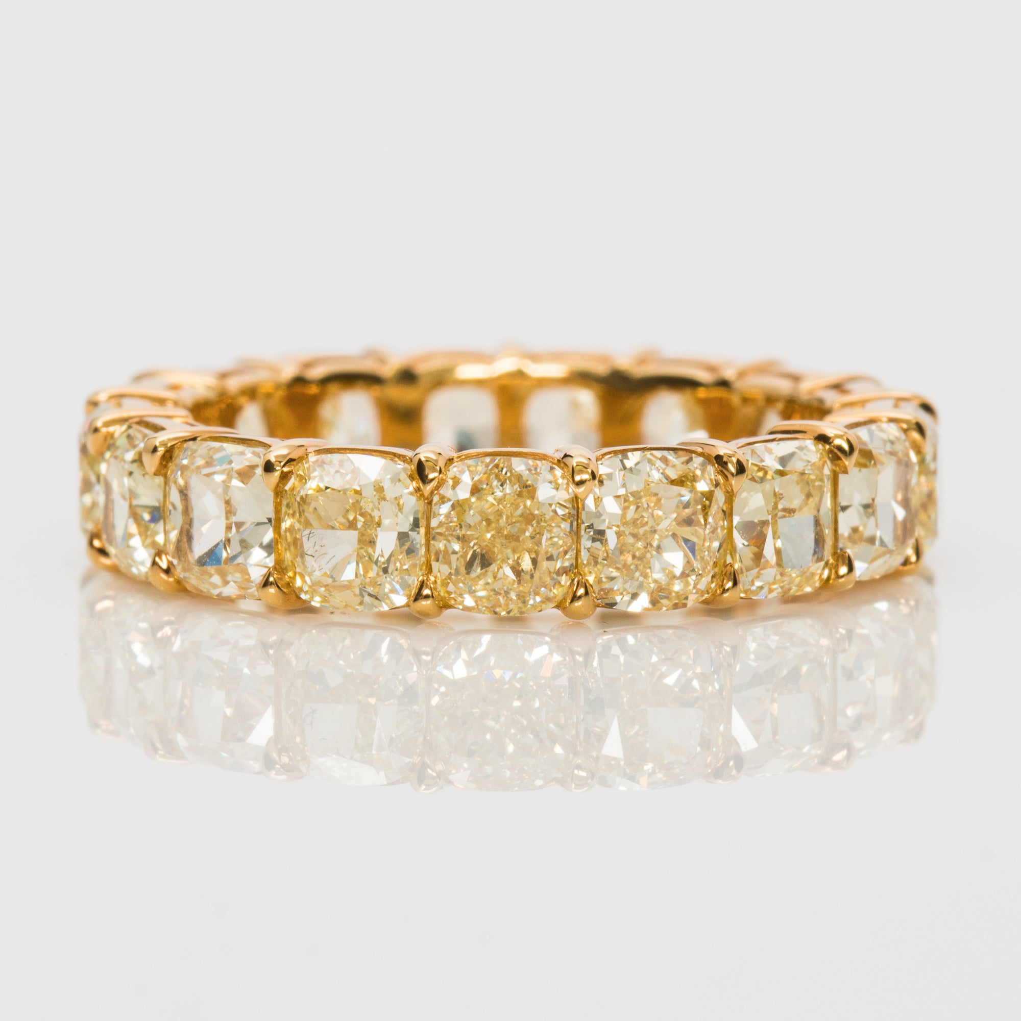 Eternity band cushion cuts 6.21 total carat