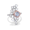 Halo Light Blue Diamond Ring, 2.24 carat - VMK Diamonds