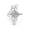 Unique halo Fancy Light Blue Diamond Ring, 2.24 total carata, GIA certified