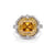 Halo intense orange-yellow diamond ring, 4.92 carat
