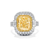 Exquiste Yellow Diamond Ring, 4.79 total carat