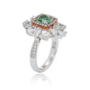 Fancy green diamond ring, 5.48 carat