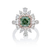 Fancy green diamond ring, 5.48 carat