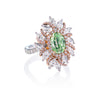 Fancy green diamond ring, 3.34 carat