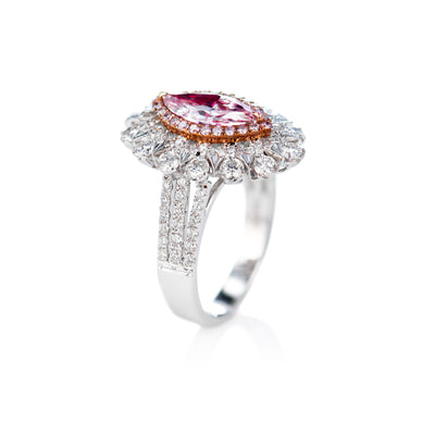 Fancy light pink diamond ring, 2.48 carat