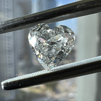 GRAY Diamond, 1.31 Carat, HEART Shape, I1 Clarity - VMK Diamonds