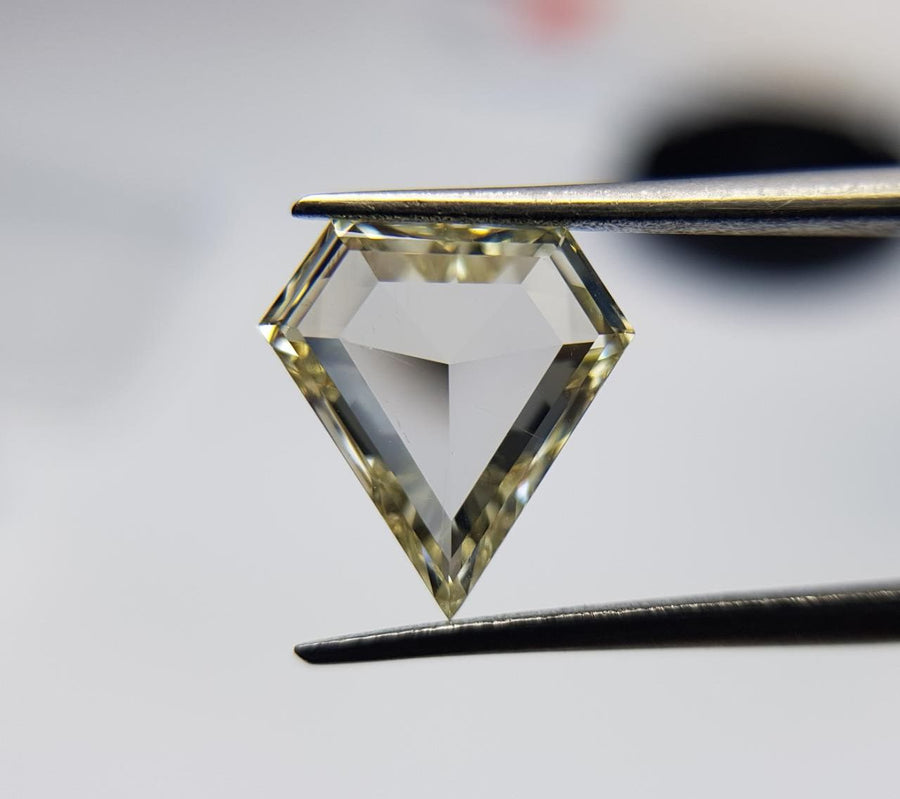 1.94 Carat SHIELD Shape UV Color Diamond - VMK Diamonds