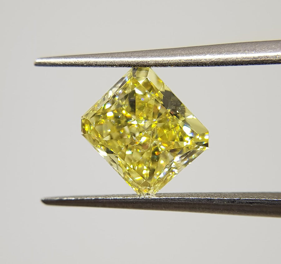 2.37 Carat RADIANT Shape YELLOW Color Diamond - VMK Diamonds