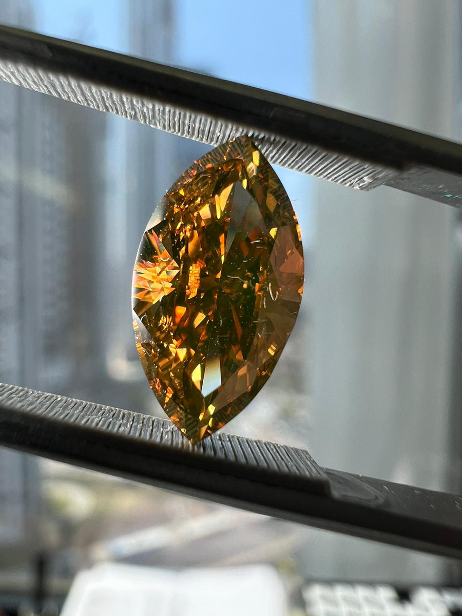 BROWN Diamond, 2.00 Carat, MARQUISE Shape, VS2 Clarity - VMK Diamonds
