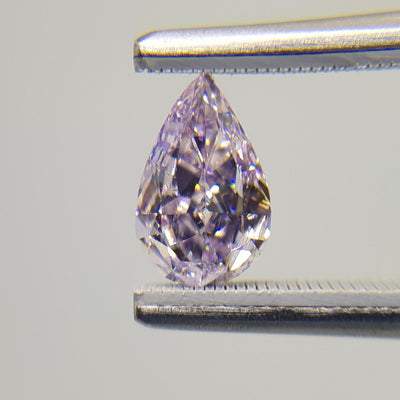 0.71 Carat PEAR Shape PURPLE Color Diamond