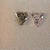 Pink & gray diamonds, 0.40 & 0.58 carat, shields shape, VS1, SI1 clarity