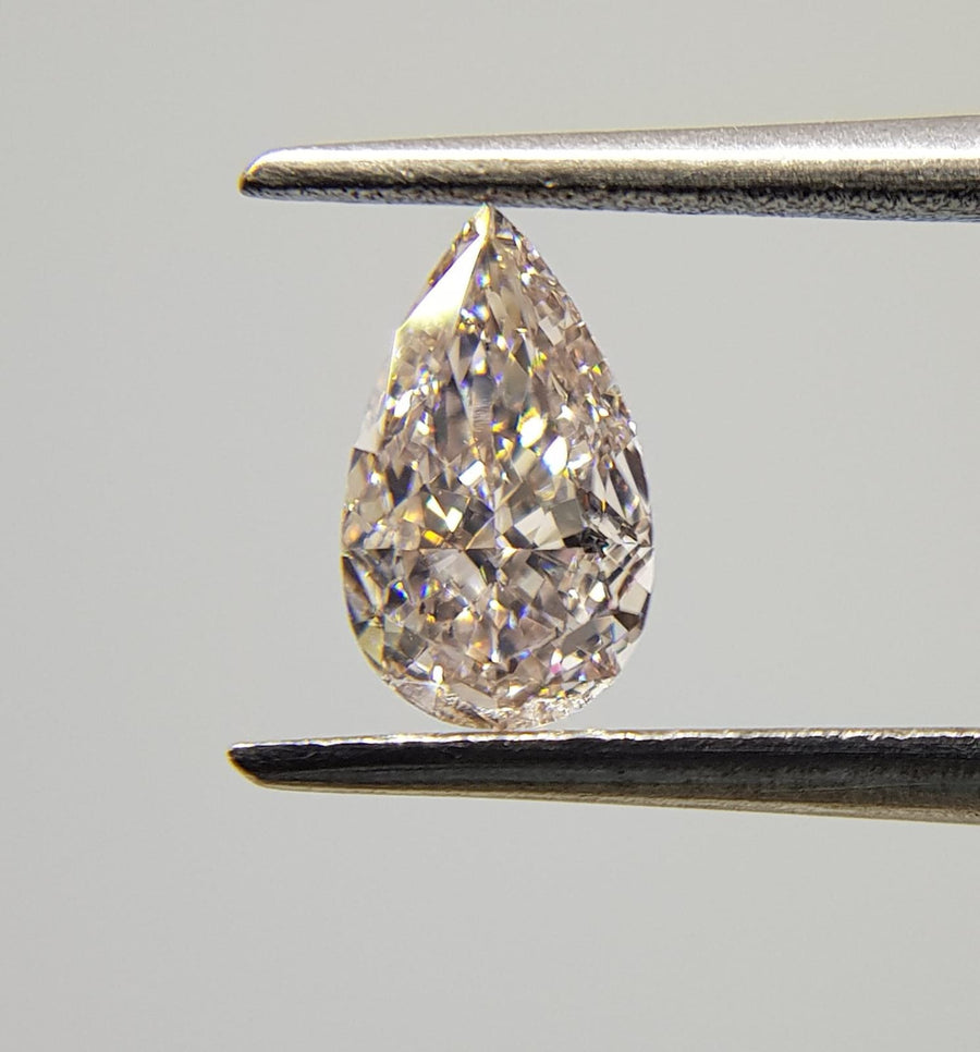 0.51 Carat PEAR Shape Peach Pink Color Diamond - VMK Diamonds