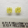 0.72 Carat CUSHION Shape YELLOW Color Diamond - VMK Diamonds