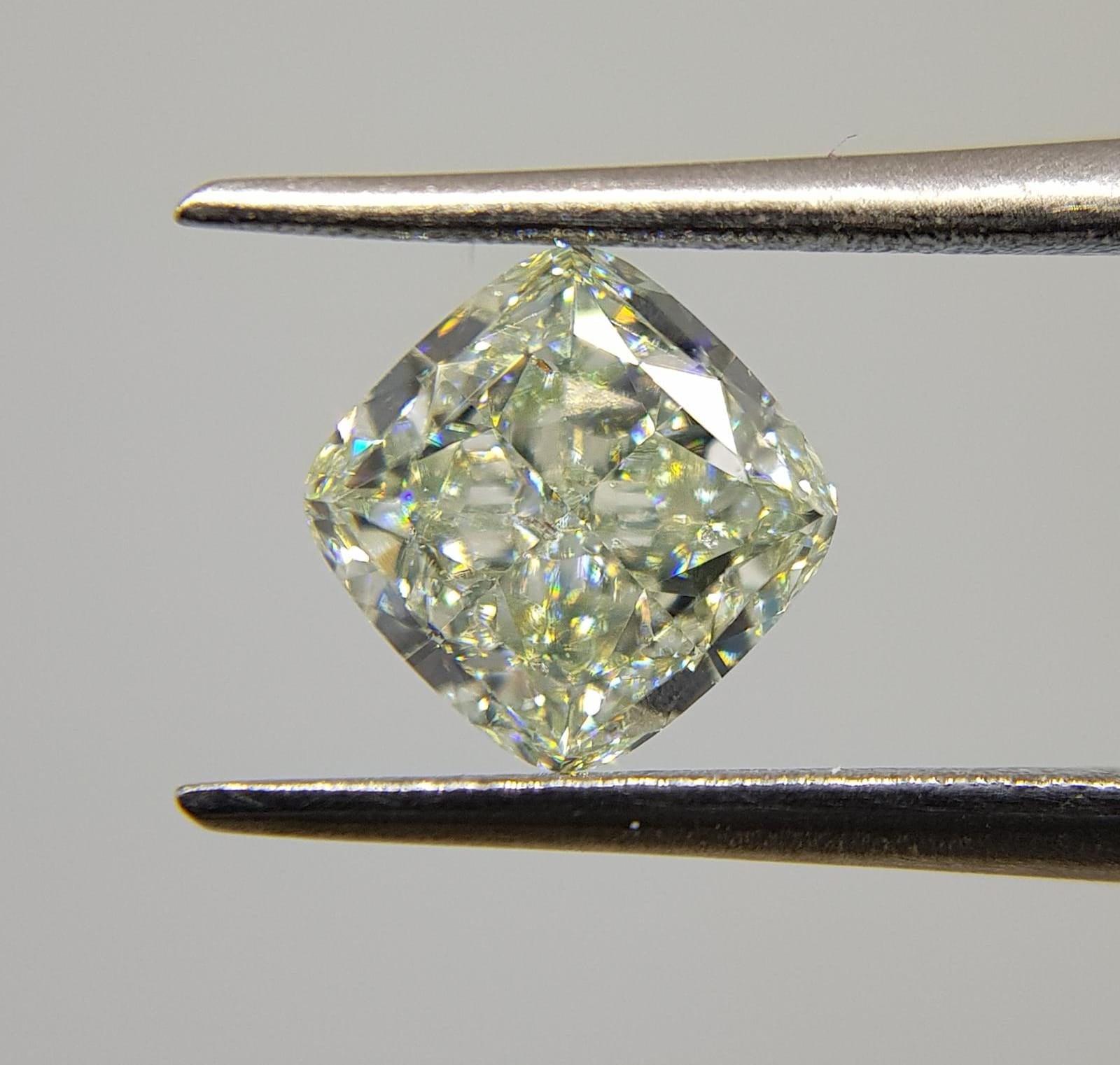 1.44 Carat CUSHION Shape GREEN Color Diamond - VMK Diamonds