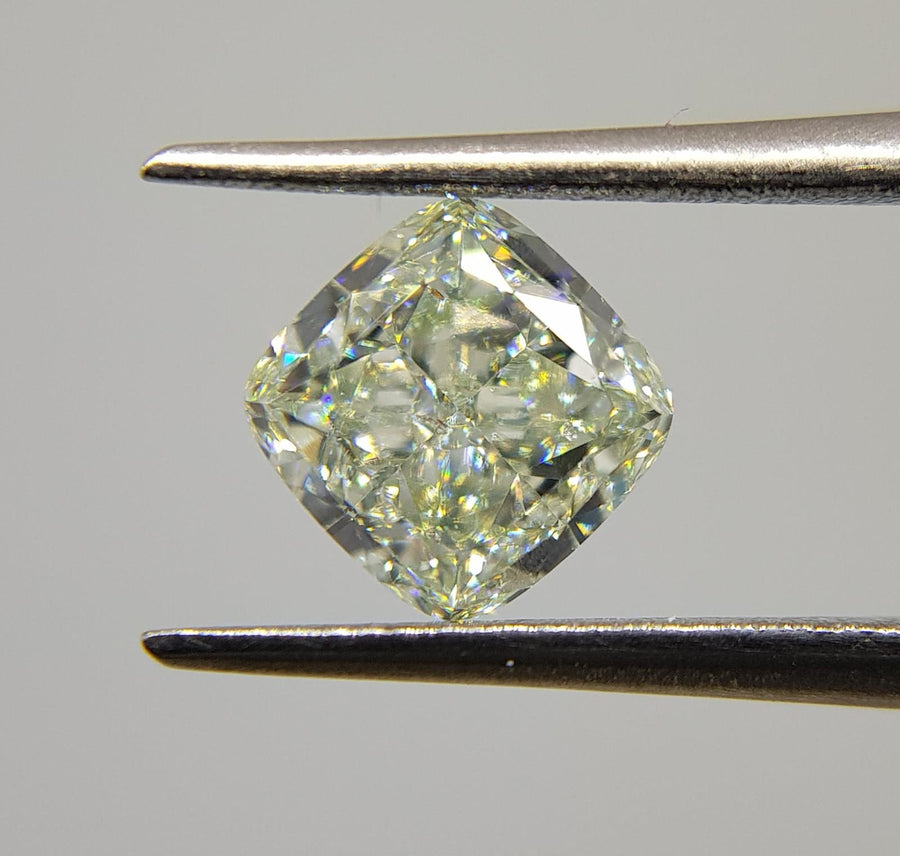 1.44 Carat CUSHION Shape GREEN Color Diamond - VMK Diamonds