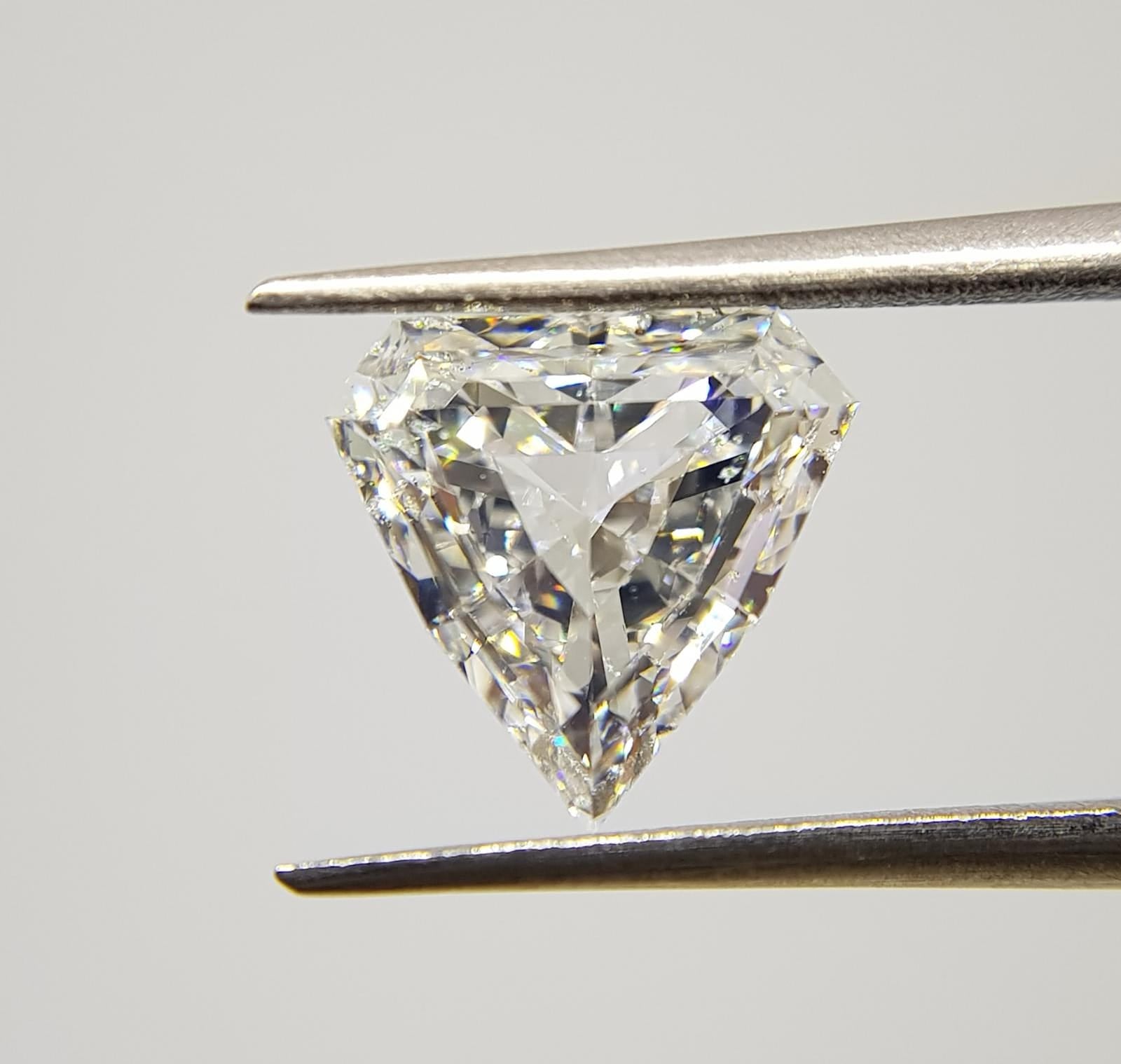 2.15 Carat SHIELD Shape F Color Diamond - VMK Diamonds