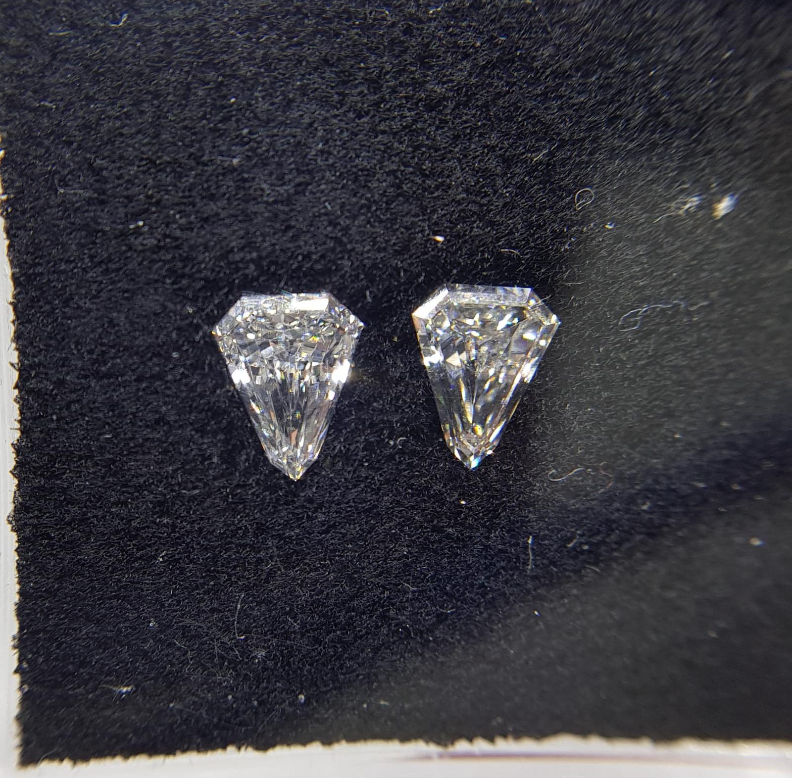 0.72 Carat SHIELD Shape F Color Diamond - VMK Diamonds