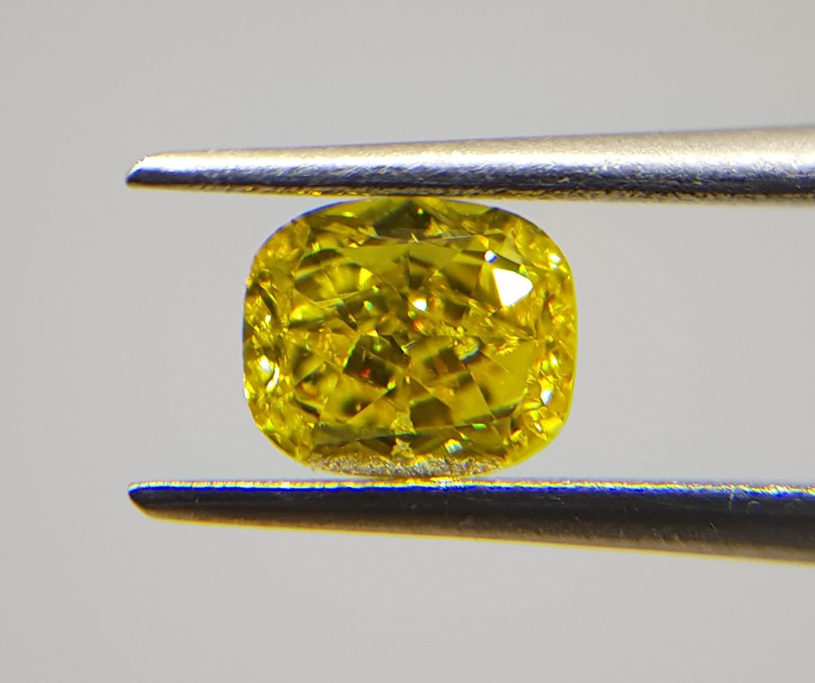 0.65 Carat CUSHION Shape YELLOW Color Diamond - VMK Diamonds