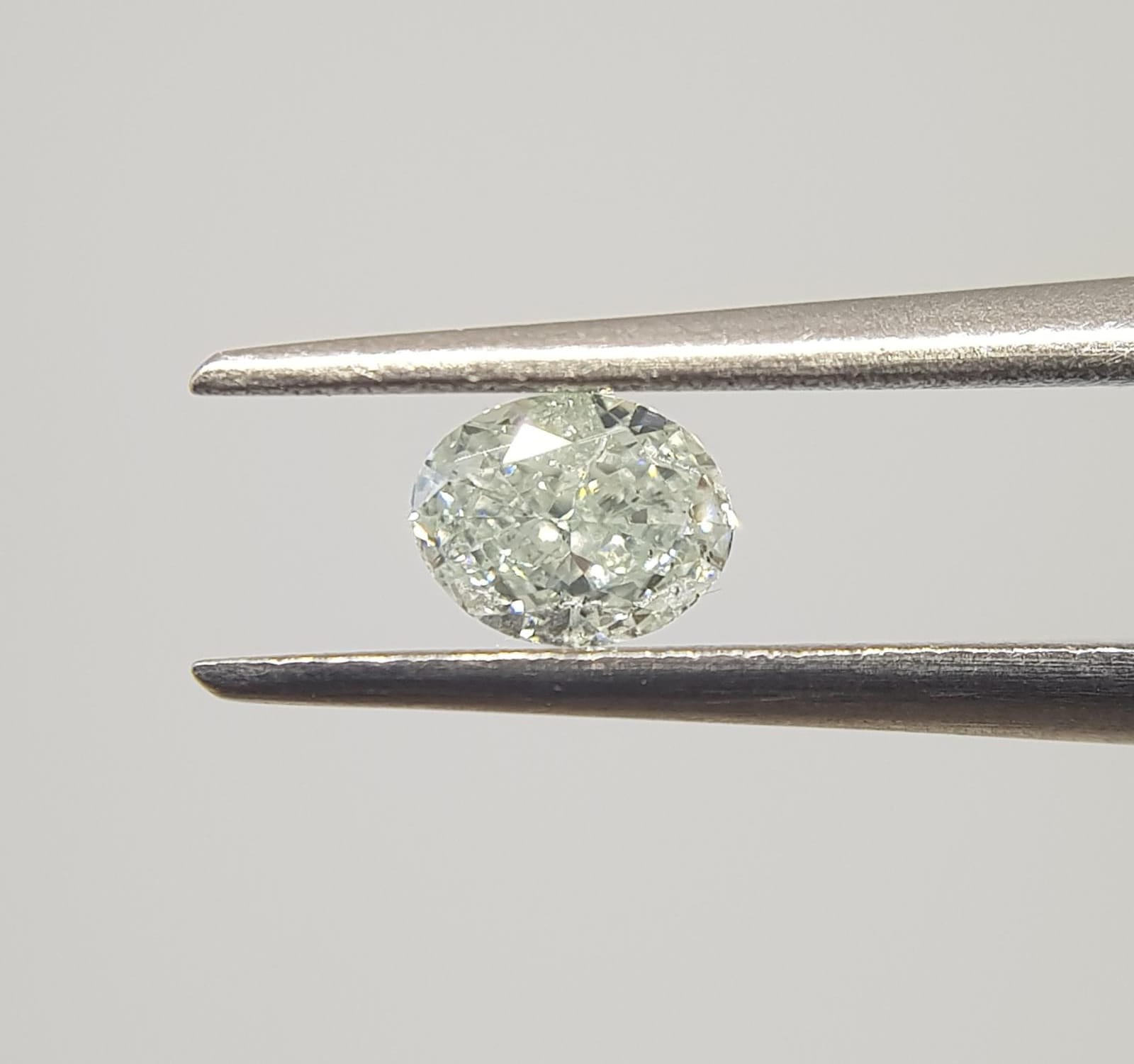 0.32 Carat OVAL Shape GREEN Color Diamond - VMK Diamonds