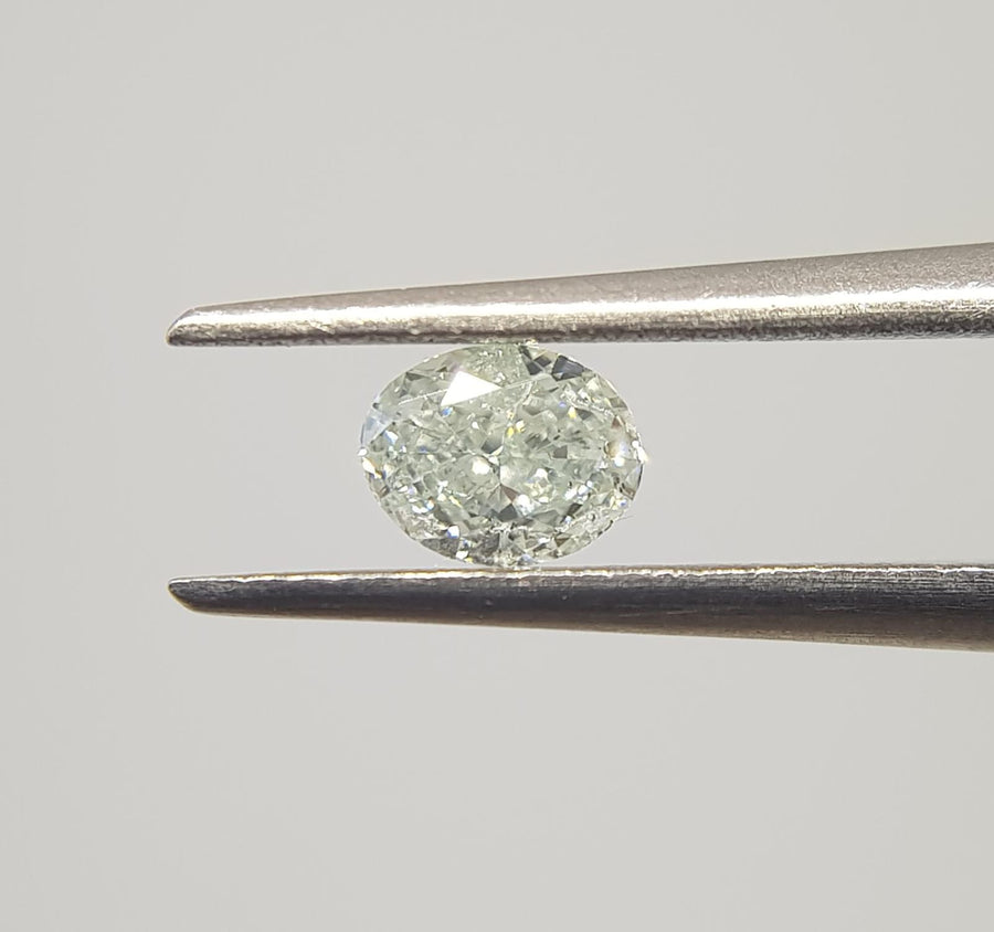 0.32 Carat OVAL Shape GREEN Color Diamond - VMK Diamonds
