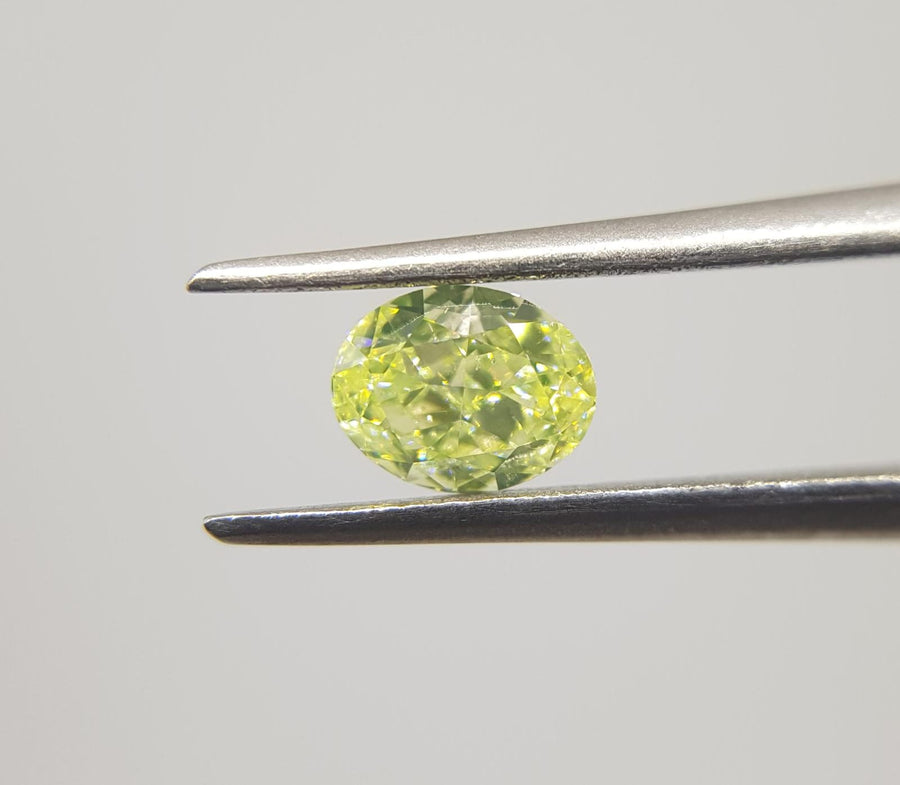 0.50 Carat OVAL Shape YELLOW Color Diamond - VMK Diamonds