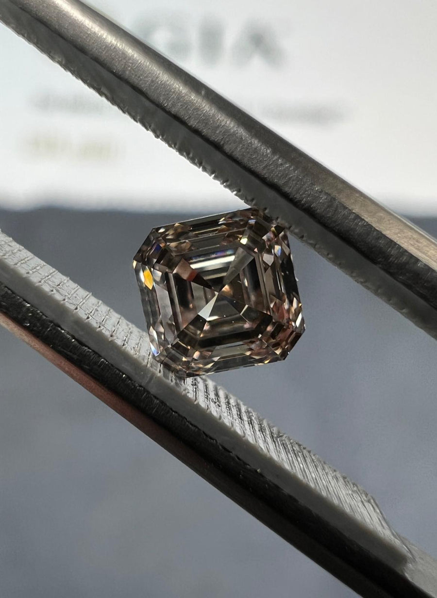 BROWN Diamond, 0.56 Carat, EMERALD Shape, VS2 Clarity - VMK Diamonds